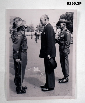 Governor Sir Dallas Brooks Inspecting 38 Bn.
