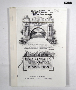 Avenue of Honor, Ballarat list.