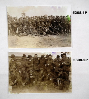 Black & White photos of soldiers having a cuppa, biscuit or icecream.