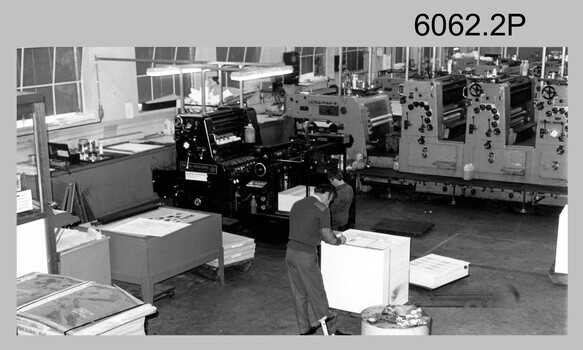 Original Heidelberg Printing Press at the Army Survey Regiment, Fortuna Villa Bendigo. c1980s