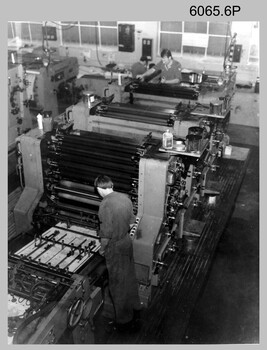 Ultra-MAN-III Printing Press at the Army Survey Regiment, Fortuna Villa Bendigo. c1970s to c1980s