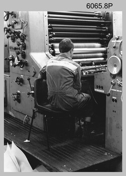 Ultra-MAN-III Printing Press at the Army Survey Regiment, Fortuna Villa Bendigo. c1980s