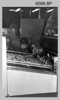 Printing Presses in operation at the Army Survey Regiment, Fortuna Villa, Bendigo. c1980s.