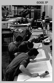 Quality checks by Printer Technicians at the Army Survey Regiment, Fortuna Villa Bendigo. c1980s
