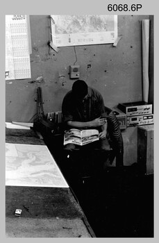 Quality checks by Printer Technicians at the Army Survey Regiment, Fortuna Villa Bendigo. c1980s