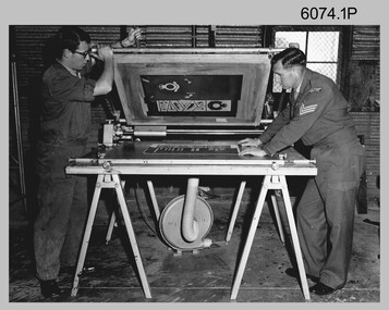 Lithographic Technicians Screen Printing at the Army Survey Regiment c1970s