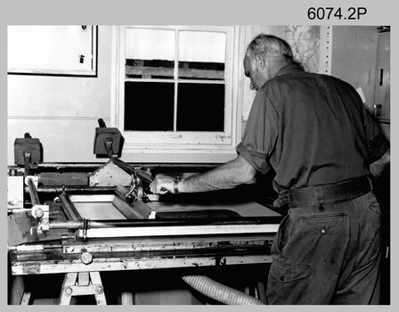 Lithographic Technicians Screen Printing at the Army Survey Regiment c1970s 