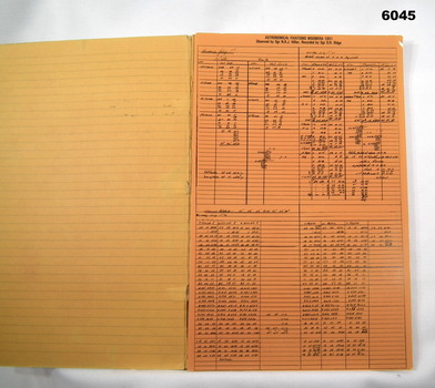 Book containing Woomera Azimuth Sun Oservations
