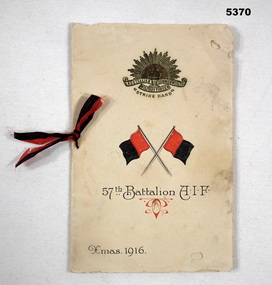 Card - XMAS CARD, 57TH BN, C.1916