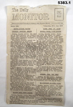 Army News paper - The Daily Monitor.