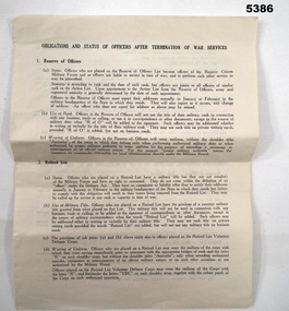 Post WW2 Officers regulations.
