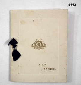 Australian Infantry Force postcard from France 1918