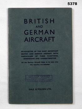 Booklet containing Aircraft recognition silhouettes.