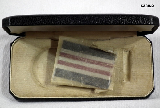 Medal case for Military Medal with ribbon.