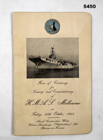 Booklet- Naming and commissioning of HMAS Melbourne 