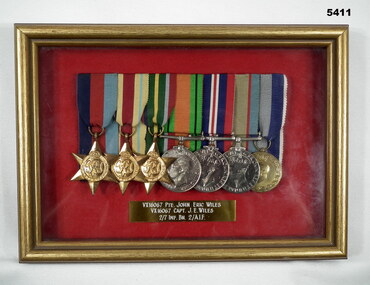 Set of 7 medals of an Officer WW2
