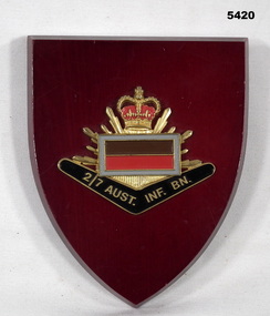 Plaque 2/7th Bn unit association