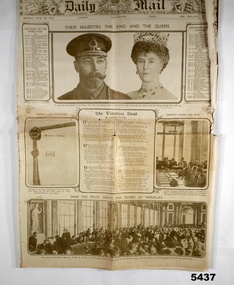Newspaper celebrating the Armistice 1919