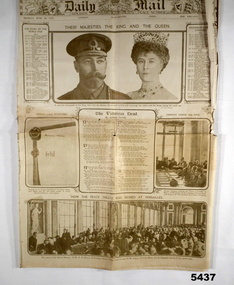 Newspaper celebrating the Armistice 1919