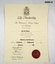 Certificate relating to life membership of the RSL