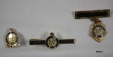 Three badges relating to the 2/7th Bn AIF.