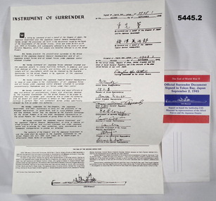 Copy of Japanese WW2 surrender documents.