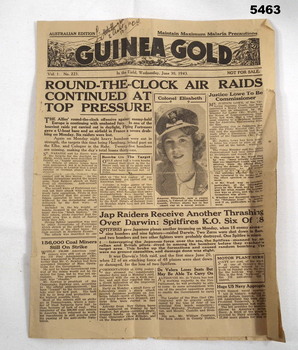 Newspaper- small allied forces newspaper 1943