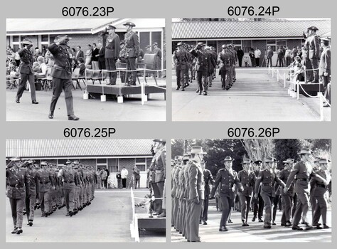 CO’s Parade and Defence Force Service Medal Presentations at the Army Survey Regiment, Fortuna Villa, Bendigo. c1985.