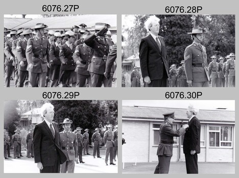 CO’s Parade and Defence Force Service Medal Presentations at the Army Survey Regiment, Fortuna Villa, Bendigo. c1985.