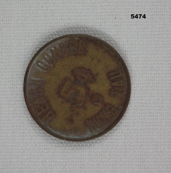 Token used at  “ Beach Combers, Vung Tau” Vietnam 