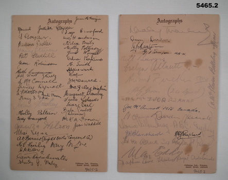 Souvenir Christmas Dinner Programme 1944 