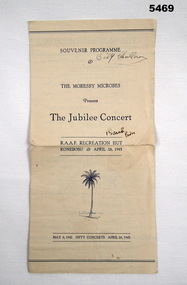 Souvenir programme from the Moresby Microbes. New Guinea 