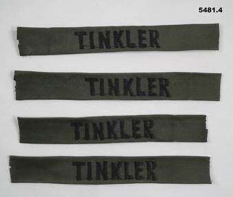 Embroidered name strips for uniform 