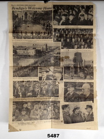 Bendigo Welcome Home march post ww2 newspaper article 