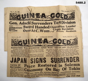 WW2 soldiers news sheets .