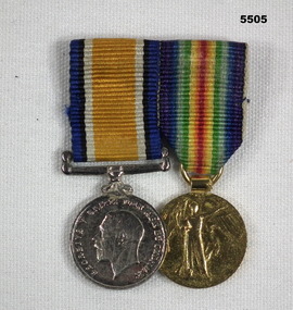 Set of miniature WW1 medals.