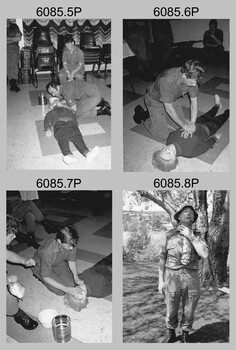 First Aid phase of Regimental Training - Army Survey Regiment, Fortuna, Bendigo. 1985.