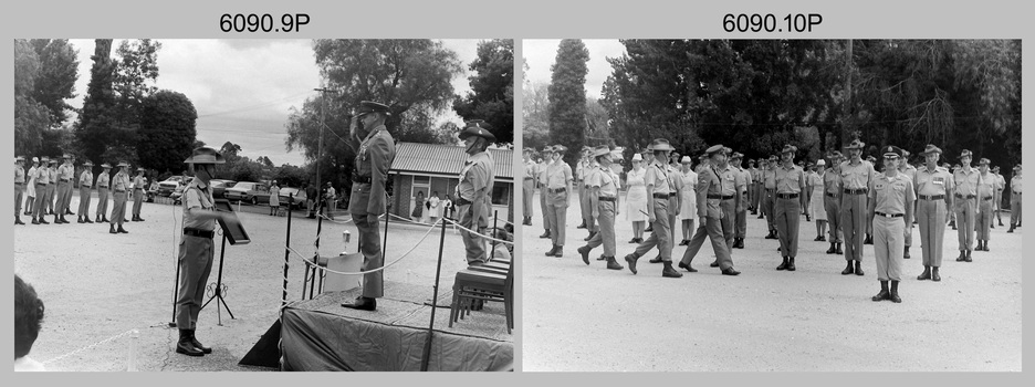 Commanding Officer Handover Parade - Army Survey Regiment, Fortuna, Bendigo 1980.