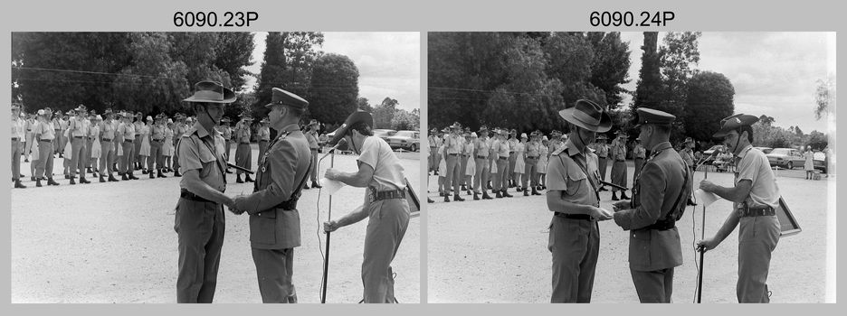 Commanding Officer Handover Parade - Army Survey Regiment, Fortuna, Bendigo 1980.