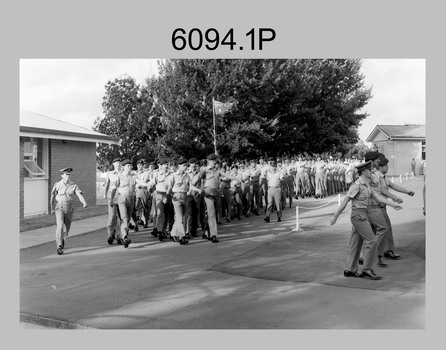 CO Handover Parade at the Army Survey Regiment, Fortuna Villa, Bendigo. 1982.