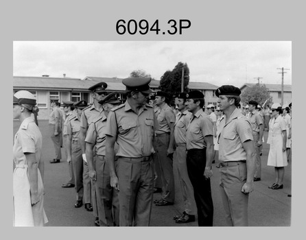 CO Handover Parade at the Army Survey Regiment, Fortuna Villa, Bendigo. 1982.