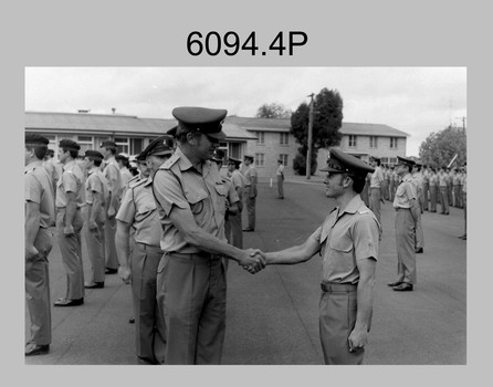 CO Handover Parade at the Army Survey Regiment, Fortuna Villa, Bendigo. 1982.