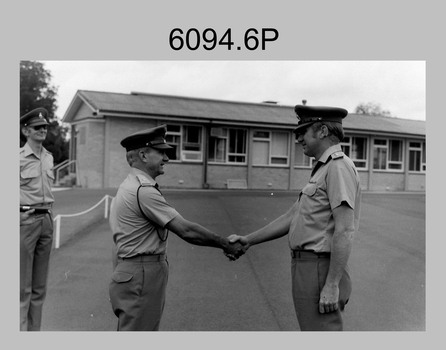 CO Handover Parade at the Army Survey Regiment, Fortuna Villa, Bendigo. 1982.