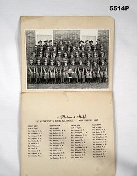 Platoon Portrait of A.COY with names below.