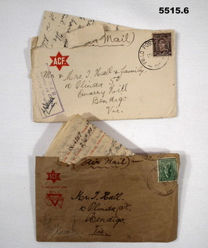 Letters from W. L. Hall to his family.