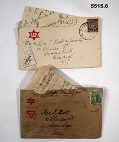 Letters from W. L. Hall to his family.