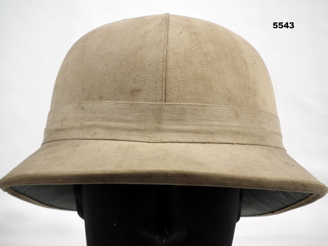 Light Khaki pith helmet with a four-panel crown.