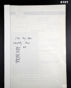 Report on activities 1 Fd Svy Sqn Jan - Jul 82