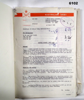 A Report of the activities of 1 Fd Svy Sqn Jul - Dec 82 first page shown