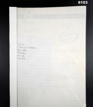 Report on activities 2 Fd Svy Sqn May - Aug 81